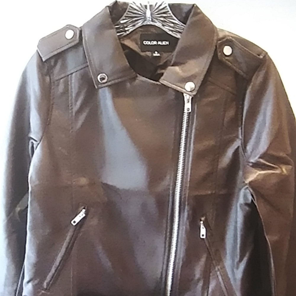 New Women's Brown Motorcycle Jacket